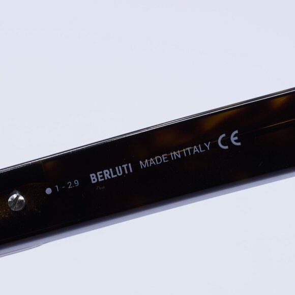 Berluti BL40003U 52X Sunglasses Havana Rectangle Frame, Blue Lenses - Picture 10 of 11